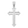 Rhodium Over 14k White Gold Satin Passion Cross Pendant
