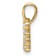 14K Yellow Gold Lab Grown Diamond Letter W Initial Pendant