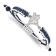 Stainless Steel MLB LogoArt Toronto Blue Jays Adjustable Cord Bracelet