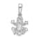 Rhodium Over Sterling Silver Polished Frog Pendant