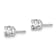 Rhodium Over 14K Gold Certified Lab Grown Diamond 1/2ct. VS/SI GH+,
Screw Back Earrings