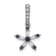 Rhodium Over 14k White Gold Blue Sapphire and Diamond Star Pendant