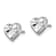 Rhodium Over 14k White Gold Diamond-Cut Heart Stud Earrings
