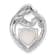Rhodium Over Sterling Silver Lab Created Opal Mother and Child Heart
Slide Pendant