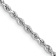 Rhodium Over 14k White Gold 2mm Solid Diamond-cut Quadruple Rope 30 Inch Chain