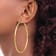 14k Yellow Gold Diamond-cut 2 13/16" Hoop Earrings