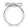 Rhodium Over Sterling Silver Cubic Zirconia Bow Ring