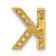 14K Yellow Gold Diamond Letter K Initial Charm