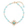 Barse Jewelry Blue Composite Turquoise Gold Tone Celestial Beaded Bracelet