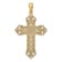 14k Yellow Gold Polished Large Rope Frame Filigree Cross Pendant