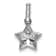 Rhodium Over 14k White Gold Diamond Star Pendant
