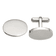 Stainless Steel Polished Oval Cuff Links
