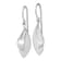 Rhodium Over Sterling Silver Brushed and Polished Dangle Shepard Hook Earrings