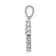 Rhodium Over 14K White Gold 1/20ct. Diamond Latin Cross Pendant