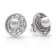 Sterling Silver Freshwater Pearl and Cubic Zirconia Earring