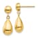 14k Yellow Gold Teardrop Dangle Earrings