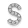 Rhodium Over 14K White Gold Diamond Letter S Initial Charm