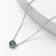 London Blue Topaz with White Topaz Halo Rhodium Over Sterling Silver Necklace