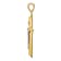 14K Yellow and White Gold Hollow Crucifix Pendant