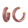 14K Yellow Gold Over Sterling Silver Medium Illusion Acrylic Hoops in Cocoa