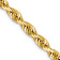 14k Yellow Gold 5mm Solid Diamond-Cut Quadruple Rope 22 Inch Chain