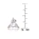 Triangle CZ Stud Earrings In 14K Gold Over Sterling Silver