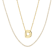 CZ Initial D Tennis Necklace And Pendant Set In 14K Gold Over Brass 4.05ctw