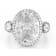 White Cubic Zirconia Rhodium Over Sterling Silver Ring 17.34ctw