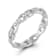 Sterling Statements Rhodium Over Sterling Silver CZ Link Ring