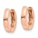 14K Rose Gold 3/8" Round Hinged Hoop Earrings