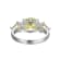 Green Cubic Zirconia Platinum Over Sterling Silver August Birthstone
Ring 4.79ctw