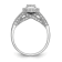 Rhodium Over 14K White Gold Lab Grown Diamond Cluster Engagement Ring 0.508ctw
