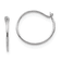 Rhodium Over 14K White Gold Small Endless Hoop Earrings