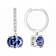 Blue And White CZ Earrings In Platinum-Enhanced Sterling Silver 8.76ctw