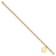 14k Yellow Gold Heart Charm Bracelet