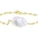 Freshwater Pearl Station Bracelet In 18K Gold Over Sterling Silver