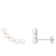 White Cultured Freshwater Pearl Rhodium Over Sterling Silver 3-4mm
Button Earrings