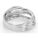 CZ Crossover Band Ring In Sterling Silver 0.33ctw