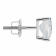 White Cubic Zirconia 14k White Gold Heart Studs With Velvet Gift Box 1.50ctw