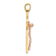 14k Tri-color Gold Crucifix and Saint Benedict Pendant