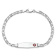 Rhodium Over 14k White Gold Medical Soft Diamond Shape Red Enamel
Mariner Link ID Bracelet