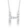 Initial H Mixed Cut CZ Pendant Necklace In Sterling Silver 18 Inch