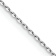 Rhodium Over 14k White Gold 0.8mm Solid Diamond-Cut Cable 14 Inch Chain