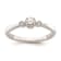 Rhodium Over 14K White Gold Petite Beaded Edge Round Diamond Ring 0.24ctw