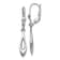 Rhodium Over 14k White Gold Polished Teardrop Dangle Earrings