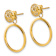 14k Yellow Gold Polished Cut-Out Circle Dangle Earrings