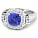 2.72ctw Violet Tanzanite and Diamond 14K White Gold Halo Ring