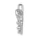 Rhodium Over 14k White Gold Diamond 3-stone Heart Pendant