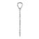 Rhodium Over 14K White Gold Polished Eastern Orthodox Solid Cross Pendant