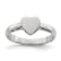 Rhodium Over Sterling Silver Polished Heart Children's Ring
